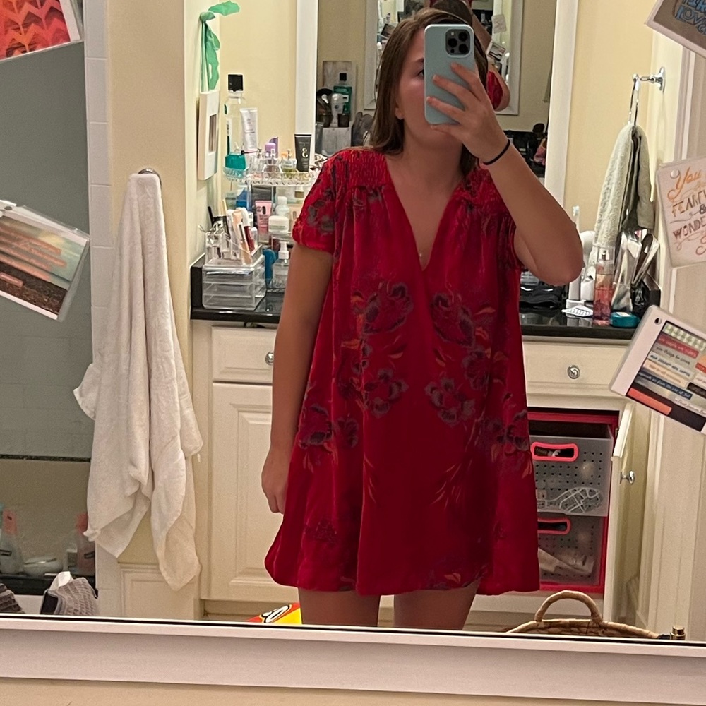 Free people flowered mini dress